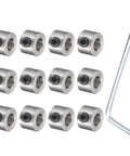 12 Pack 5mm Bore Stainless Steel Shaft Collars With Set Screws 10mm Outside Diameter 7mm Wide Landing Gear Stopper Wheel Collar With Hex Wrench For Precise Positioning Spacing And Bearing Surface Applications