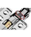 Built Like A Tank Straight Up Smooth Soft Close Cabinet Hinges European Inset Design showing copper damper detail.