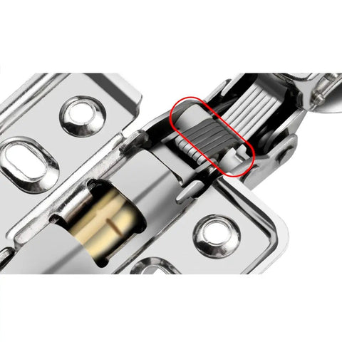 Built Like A Tank Straight Up Smooth Soft Close Cabinet Hinges European Inset Design showing copper damper detail.