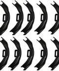 Heavy Duty Reinforced Plastic PEX Bend Support For Three Eighths To One Half Inch Tubing With Nail Tab Easy Install Reusable Wont Hamper Flow Faster Than Elbows 10 Pieces, showing nail-tab design, set of 10