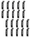 20 Pack Slatwall Notch Hooks for Flexible Displays heavy-duty metal hangers on a white background