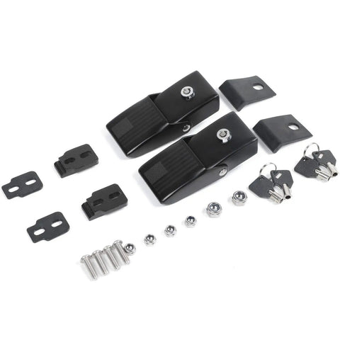 Heavy Duty Aluminum Hood Latch Kit With Locking Hood Catch for Jeep Wrangler JK JL Gladiator JT 2007-2025 assembly components