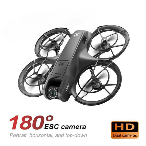 Mini Drone With Display Screen, Dual Cameras, FPV Remote, 360 Degree Propeller Guard, Optical Flow Positioning, Brushless Motor