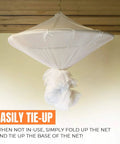 Extra Large King Bed Mosquito Net for King Queen and Twin Beds with Fine Mesh Keeps Out Mosquitoes NoSeeUm and Other Bugs