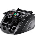 Business Grade Cash Counting Machine Automatic Currency Counter With Smart Fake Bill Scanner showing clear LCD display.