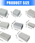 Durable White Plastic Junction Box For Organizing Cables In Control Panels Outdoor Installations And Home Appliances With Sturdy ABS Build, showing various sizes.