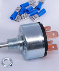 4 Position Rotary Switch For Fans And Heaters, showing metal body, knob, terminals, and connectors, Speed Selector Dial F040