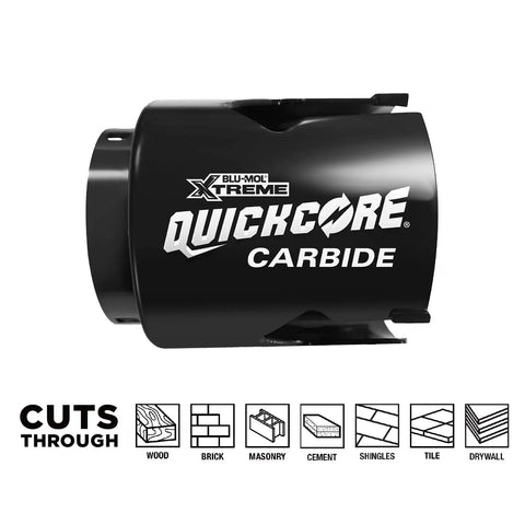 Blu MOL Xtreme QuickCore Hole Saw Set 13 Piece Pro Grade With Quick Core Ejection, carbide tip for clean cuts in various materials