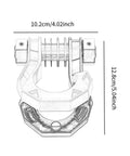 Three Quarter Inch D Ring Split Shackle Beefy Carbon Steel Heavy Duty Towing Winch Shackle dimensions diagram