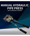 Manual Hydraulic Crimping Tool For Automotive A/C Pipe Assembly, portable design, easy to handle, 8kg weight.