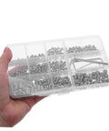 400 Piece Metric Set Screws Assortment Kit With M3 M4 M5 M6 M8 Pointed Head Fixing Screws For Bathroom Accessories Hardware And Light Fixture Installation Great For Quick DIY Fixes in clear box