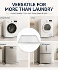 Heavy Duty 30x30x1.5 Inch Stainless Steel Washing Machine Pan With Drain Hole under appliances in laundry room use