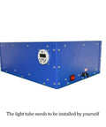 Back view of 18 By 13 Inch 60W LED UV Exposure Unit with Timed Exposure and Four Light Tubes, showing control panel and blue design.