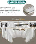 Heavy Duty Dual Aluminum Sliding Door Track With Hella Smooth Gliding Rails For Ceiling Mounted Barn Door Hardware Built Tough To Level Up Your Dope Home Setup In Brown, 100mm wide aluminum alloy rail with roller details.