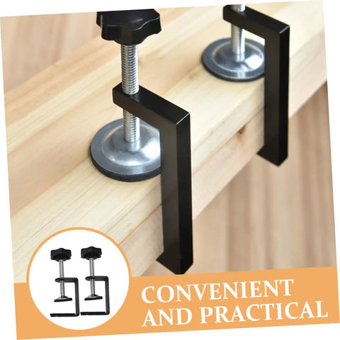 Rattan Furniture Clamp 2 Pack For Patio And Sectional Sofas, Wicker Chair Fasteners shown securing wood beam