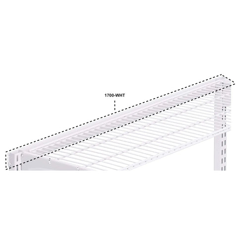 33 Inch White Epoxy Coated Steel Top Track With Wall Frame And Mounting Hardware For Storability Framing System That Holds 90 Percent Of The System Weight 14 Gauge Heavy Duty Track Mounts To Wood Hollow Or Concrete Walls