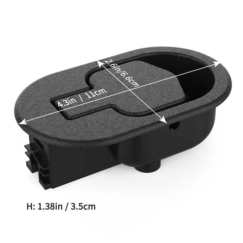 Heavy Duty Two Pack Recliner Replacement Parts Featuring Durable Release Pull Handle And Smooth Glide Return Cable For Couch Sofa Tough As Nails Repair Jobs, black release handle, dimensions 4.3in x 2.6in.
