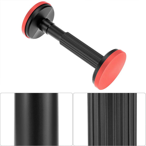 Adjustable Telescopic Support Pole 7 To 17.7 Inch Range 2 Pack showing rotating lock and reinforced base.