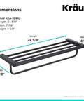 Dimensions of Stelios Matte Black Bathroom Shelf With Towel Bar Built To Last Solid Brass Construction KEA 19942MB Wall Mount