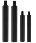 Thinking Process:. 4 black 45# steel bearing puller extension screws, hex body with threaded ends