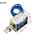 12V DC Pull Type Solenoid Electromagnet Open Frame Style With 8 To 10 Mm Stroke Linear Motion Plunger Spring Return No Fuss Installation DIY Automation Gear For Machinery Projects And Hobbies, open-frame 30mm