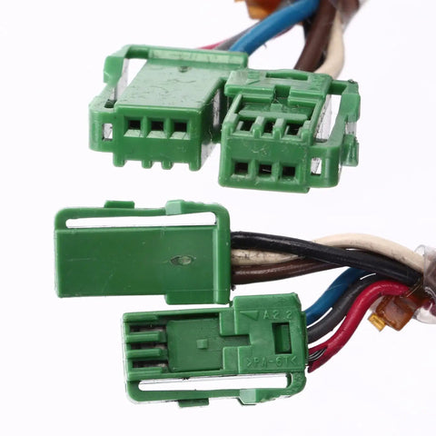 Solid Grip CVT Transmission Valve Body Featuring Knockout JF011E RE0F10A Replacement wiring connectors with green plastic housing.