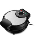 Fonowx Electric Waffle Maker And Sandwich Press 1200W Nonstick Plate with lid and control panel, compact design.