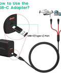 3 In 1 3A Fast Charging Usb C Cable For Drone Remotes And FPV Gear 4Ft Splitter Cable With Three Type C Plugs And Adapter