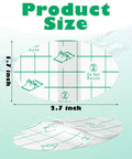 Dimensions of 120 Pcs Disposable Baby Ear Covers For Shower And Bath Waterproof Ear Protection, oval shape, 1.7 x 2.7 inch, Soft Green