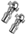 Heavy Duty 1.25 Inch Chromoly Heim Joint Rod End Kit With Right And Left Hand Threads, chrome finish, close-up view.