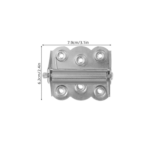 Self Closing Stainless Steel Spring Door Hinges With Screws, Auto Close, dimensions 7.9cm x 6.2cm, durable home hardware.
