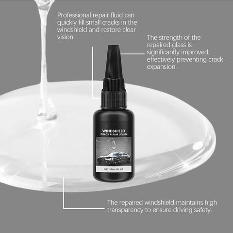2026 Upgrade Windshield Crack Repair Kit For Chips And Other Cracks Universal Glass Repair Tool with 30ml Resin Bottle