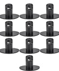 Extra Large Plastic Quarter Turn Fasteners Pack Of 10 Quick Grab Bump Latches, black plastic latches arranged in two rows.
