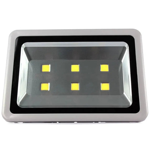 Hella Bright 300W LED Floodlights 10 Pack 3 Year Warranty Top Shelf Outdoor Spotlight Bulbs showing six light diodes.