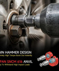 No Nonsense 1/2 Inch Air Impact Wrench Featuring Killer Torque Specs And Rock Solid Magnesium Alloy Composite Housing for removing stubborn lug nuts.