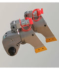Professional Hydraulic Torque Wrench Featuring Square Drive Design With Precision Machined Parts For Rock Solid Performance And Heavy Duty Garage Grind, showing the dual hydraulic heads.