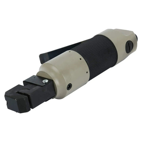 2 In 1 Pneumatic Punch And Flange Tool For Sheet Metal, Easily Punch Holes And Crimp Edges With A Rotating Head, shown on side