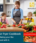 Family cooking with air fryer cookbook featuring 17 Piece Must Have Kickass Air Fryer Accessory Kit for 7 Inch Square Pans