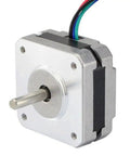 2 Pack Nema 17 Stepper Motors For DIYers And Makers Of 3D Printers And CNC Machines - 1A 13Ncm 42x42x20mm, 4 Wire 2 Phase, 5mm Shaft, Quiet High Torque, Reliable Precision Motion Control For Prototyping And Hobby Projects, silver motor with 5mm shaft