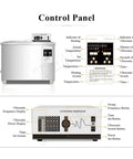 Control panel display of Heavy Duty Industrial Ultrasonic Parts Cleaner With Adjustable Heat And Power for easy operation and settings.