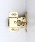 Heavy Duty Double Roller Cabinet Door Catches For Wardrobe And Cupboard Smooth Glide Metal Hardware mounted on white surface.