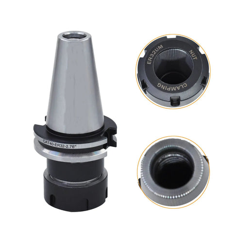 CNC CAT40 ER32 70mm Collet Chuck Tool Holder for Milling Lathe and Engraving Machines with Quick Load Grip and ER32 Clamping