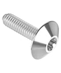 Titanium button-head Torx bolt, M5x15mm, bicycle/motorcycle screw, silver finish