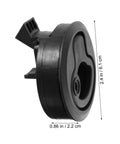 Close-up of black flush pull boat latch, 2.4 in tall by 0.86 in wide, marine-grade hatch hardware