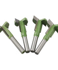 Heavy Duty Hard Alloy T Slot Cutters 8mm Shank For Woodworking: 4 precision router bits with green handles and steel shafts.