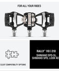 Rally XC110 Single-Sensing Power Meter Pedals For Cyclists With Rechargeable Sensor and Shimano SPD Cleat Compatibility