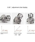 Dead On Precision 4 Inch Dividing Head With 3 Jaw Chuck And Sturdy Tailstock Kit For Milling Machines Semi Universal Rotary Table Garage Shop Rig Upgrade Tool Set adjustment display images showing tilt angles.