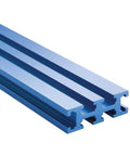 All In One Aluminum T Track Fence System For Woodworking A 36 Inch Universal Track With 3 Inch Multi Track On Every Face To Build Custom Fences Jigs And Fixtures Accepts Quarter Inch T Bolts Quarter Inch Hex Bolts And Five Sixteenth Inch T Bolts, blue extruded aluminum material