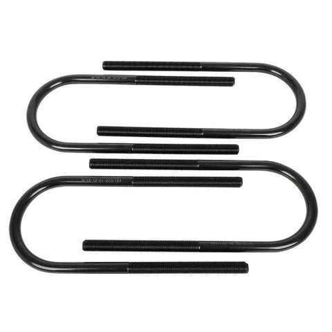 U-bolts for Dodge Ram 1500 2006-2008 3 Inch Front And 2 Inch Rear Leveling Lift Kit, black finish shown.