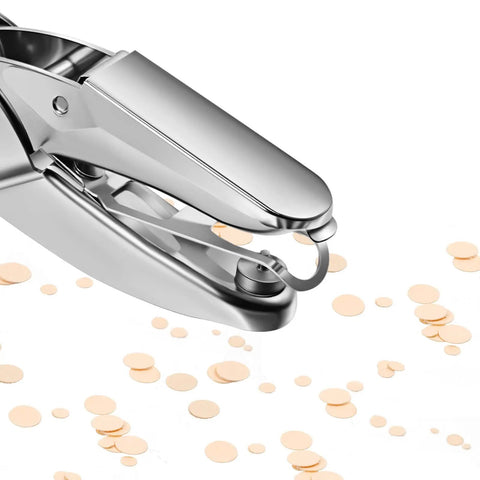 Three Piece Metal Handheld Hole Punch Set With Plastic Handle Includes Different Hole Diameters For Diy Crafts And Tag Making